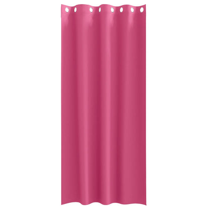 Blackout Curtains with Rings 2 pcs Bright Pink 245 x 140 cm