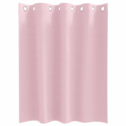 Blackout Curtains with Rings 2 pcs Baby Pink 140 x 140 cm