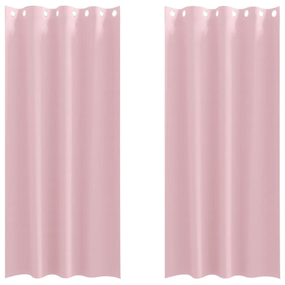 Blackout Curtains with Rings 2 pcs Baby Pink 245 x 140 cm