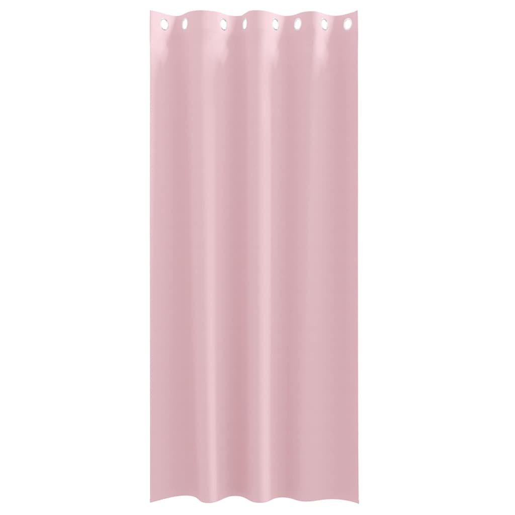 Blackout Curtains with Rings 2 pcs Baby Pink 260 x 140 cm