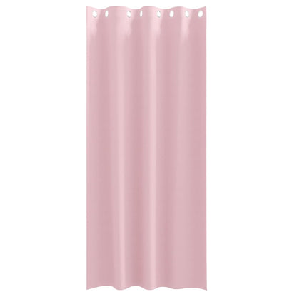 Blackout Curtains with Rings 2 pcs Baby Pink 260 x 140 cm