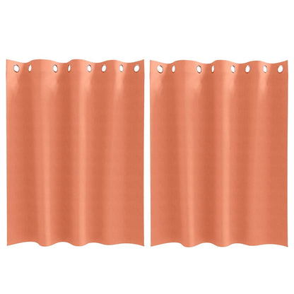 Blackout Curtains with Rings 2 pcs Terracotta 140 x 140 cm