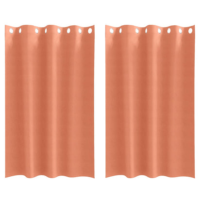 Blackout Curtains with Rings 2 pcs Terracotta 175 x 140 cm