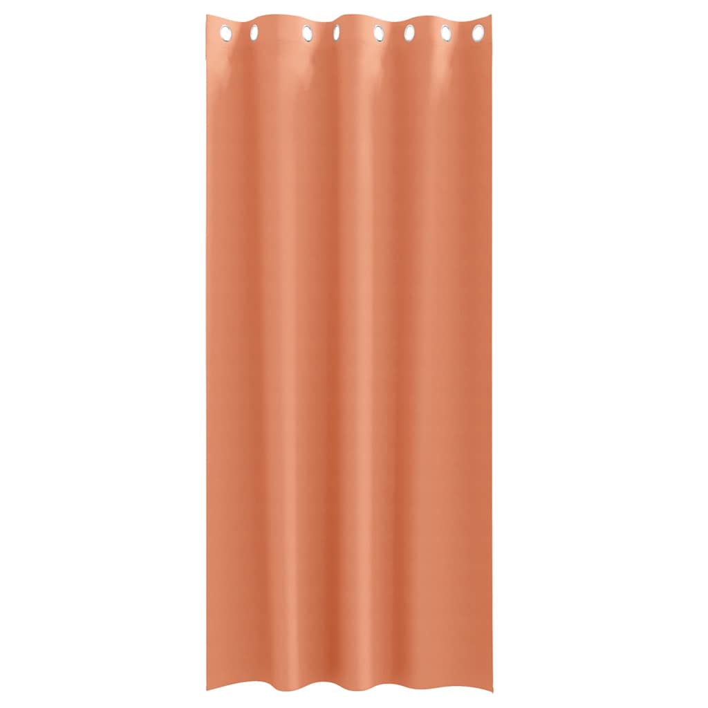 Blackout Curtains with Rings 2 pcs Terracotta 260 x 140 cm