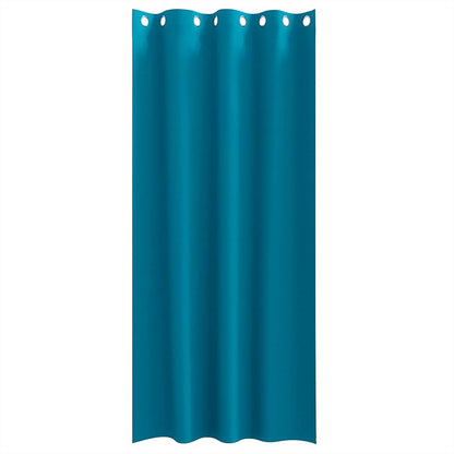 Blackout Curtains with Rings 2 pcs Turquoise 260 x 140 cm