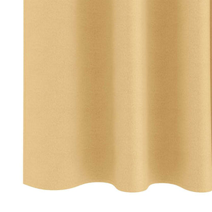 Blackout Curtains with Rings 2 pcs Beige 175 x 140 cm Polyester