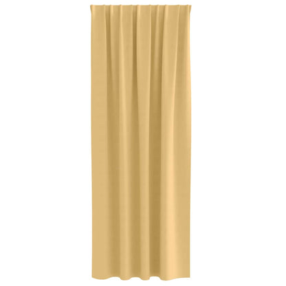 Blackout Curtains with Rings 2 pcs Beige 245 x 140 cm Polyester