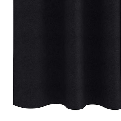 Blackout Curtains with Rings 2 pcs Black 260 x 140 cm Polyester