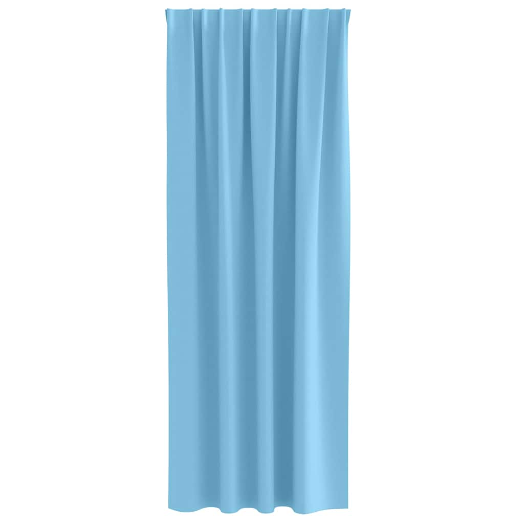 Blackout Curtains with Rings 2 pcs Light Blue 245 x 140 cm
