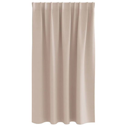 Blackout Curtains with Rings 2 pcs Taupe 140 x 140 cm Polyester