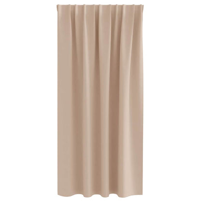 Blackout Curtains with Rings 2 pcs Taupe 175 x 140 cm Polyester