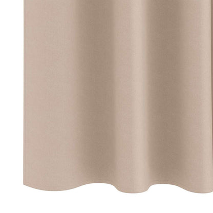 Blackout Curtains with Rings 2 pcs Taupe 225 x 140 cm Polyester
