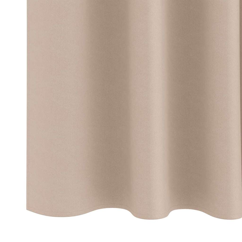Blackout Curtains with Rings 2 pcs Taupe 245 x 140 cm Polyester
