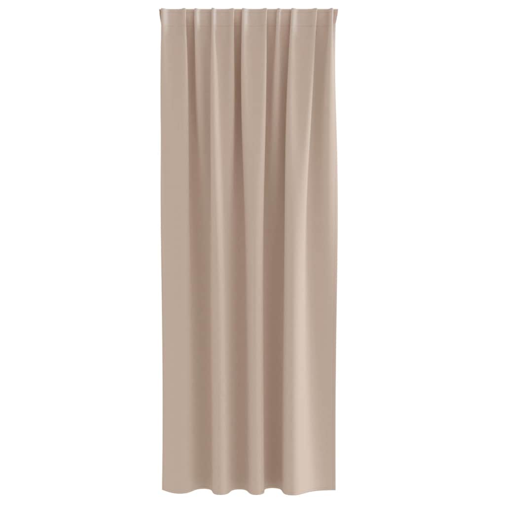 Blackout Curtains with Rings 2 pcs Taupe 245 x 140 cm Polyester