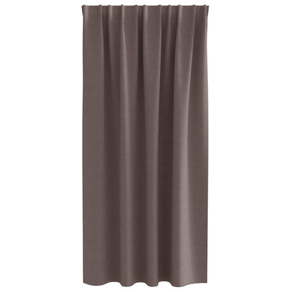 Blackout Curtains with Rings 2 pcs Dark Brown 175 x 140 cm