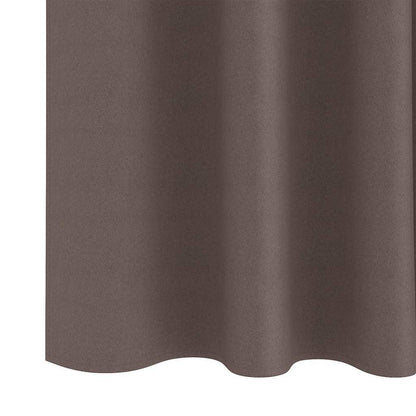 Blackout Curtains with Rings 2 pcs Dark Brown 225 x 140 cm