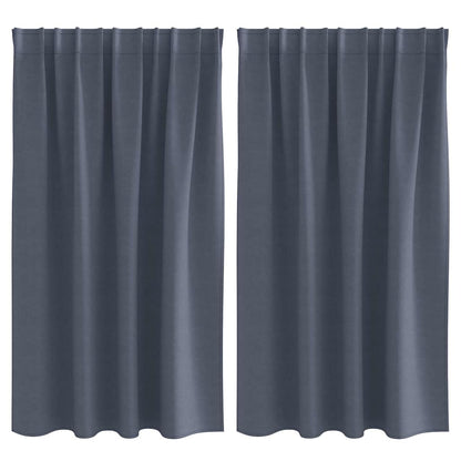 Blackout Curtains with Rings 2 pcs Anthracite 140 x 140 cm