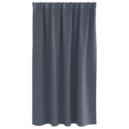 Blackout Curtains with Rings 2 pcs Anthracite 140 x 140 cm
