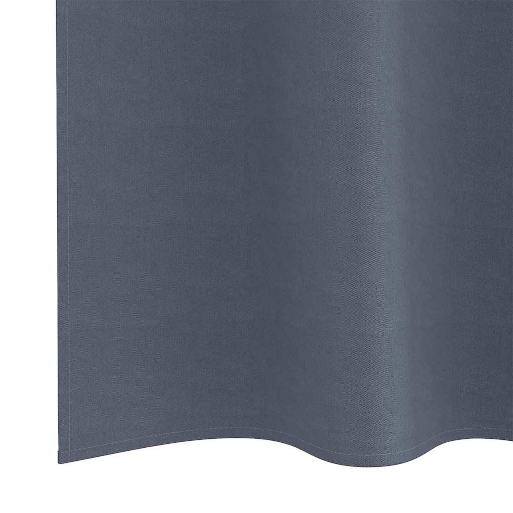Blackout Curtains with Rings 2 pcs Anthracite 225 x 140 cm