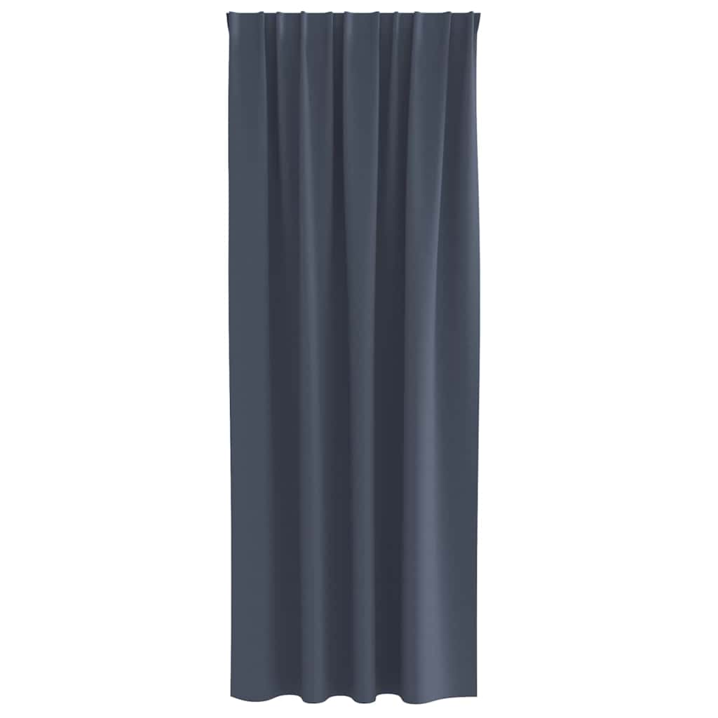 Blackout Curtains with Rings 2 pcs Anthracite 225 x 140 cm