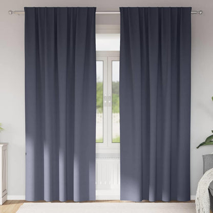 Blackout Curtains with Rings 2 pcs Anthracite 260 x 140 cm