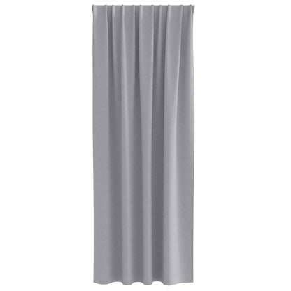 Blackout Curtains with Rings 2 pcs Light Grey 245 x 140 cm