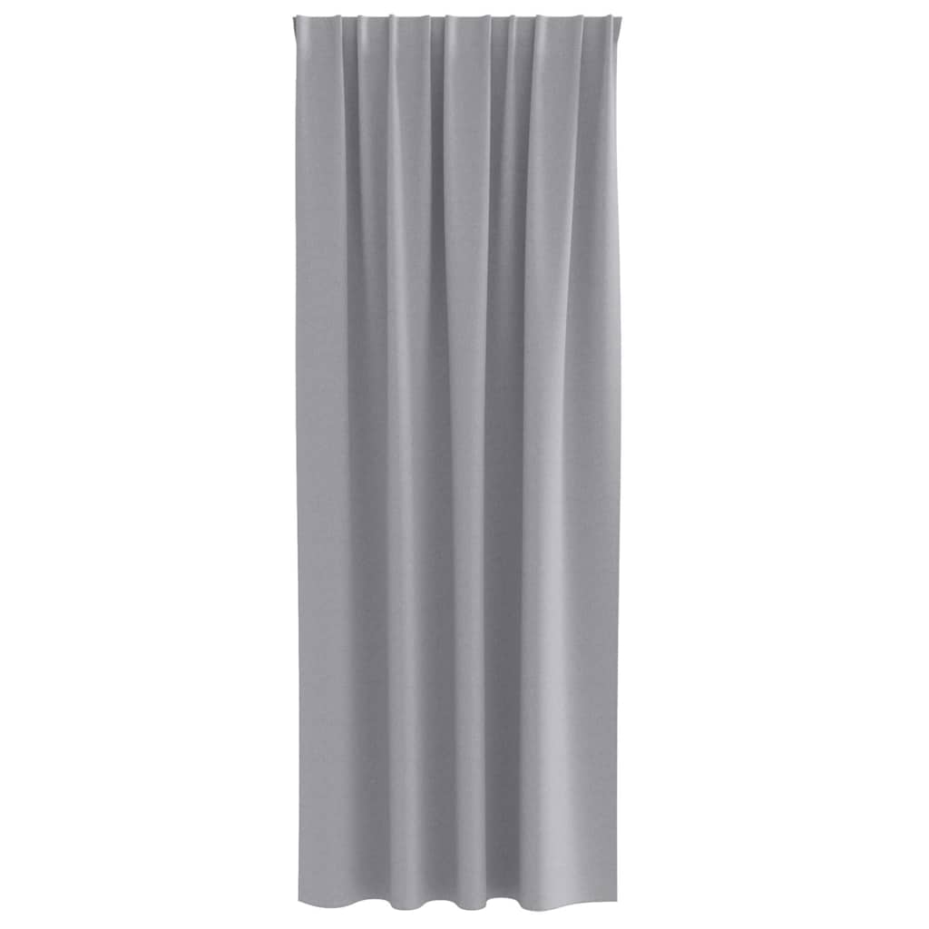 Blackout Curtains with Rings 2 pcs Light Grey 260 x 140 cm
