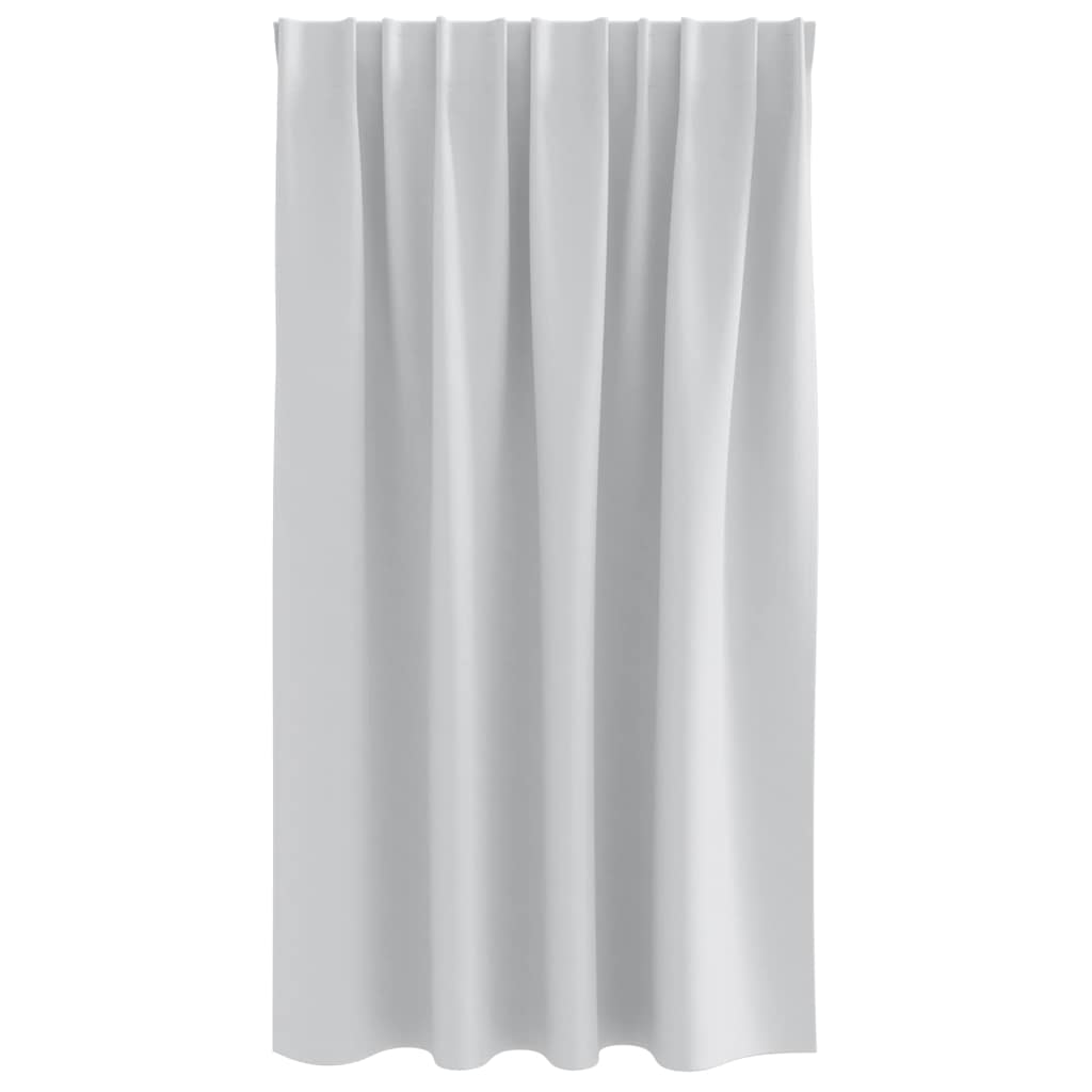 Blackout Curtains with Rings 2 pcs Pale Grey 140 x 140 cm