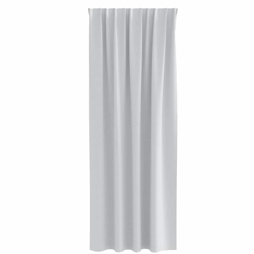 Blackout Curtains with Rings 2 pcs Pale Grey 260 x 140 cm