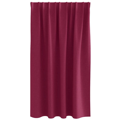 Blackout Curtains with Rings 2 pcs Wine Red 140 x 140 cm