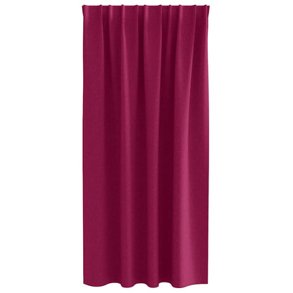 Blackout Curtains with Rings 2 pcs Wine Red 175 x 140 cm