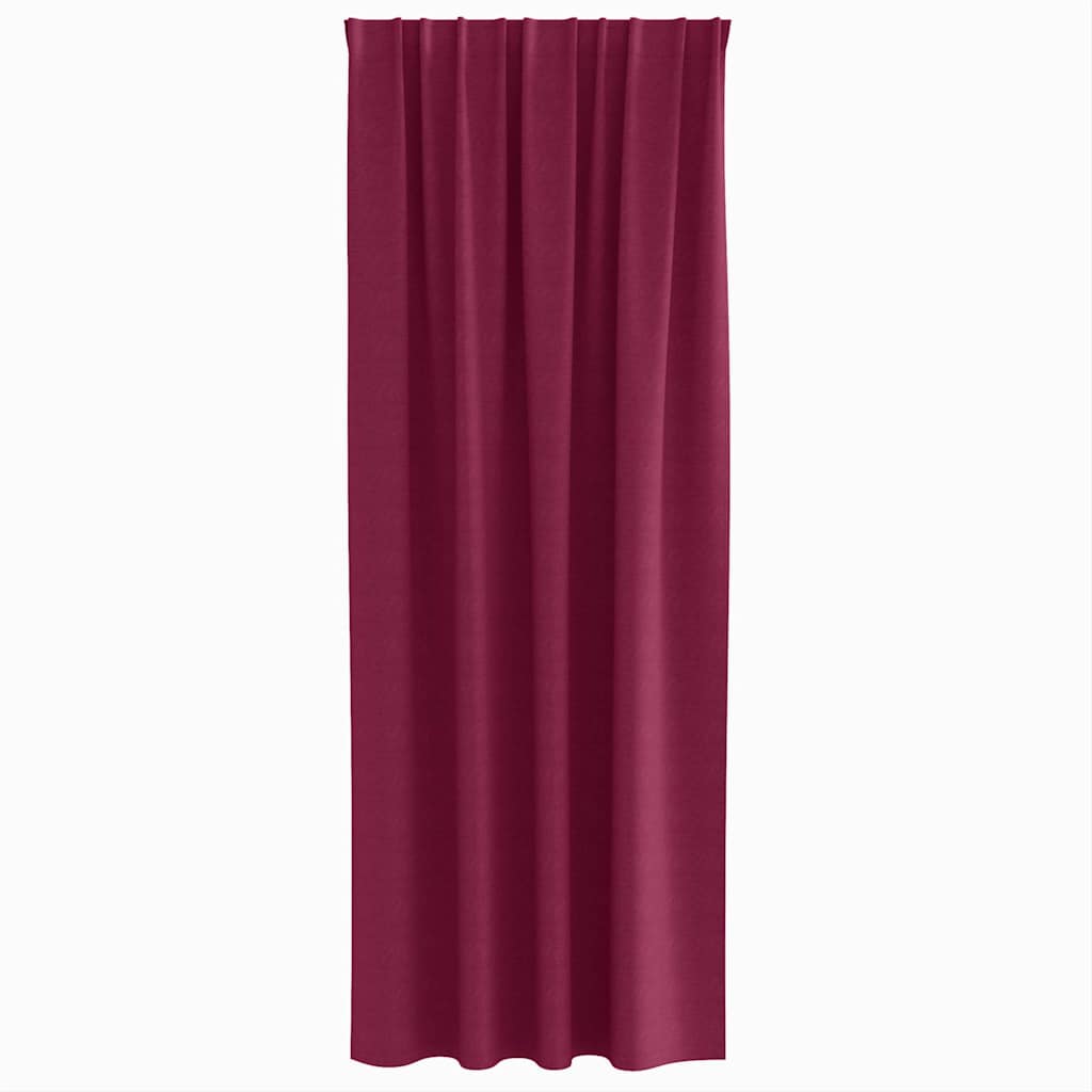 Blackout Curtains with Rings 2 pcs Wine Red 260 x 140 cm