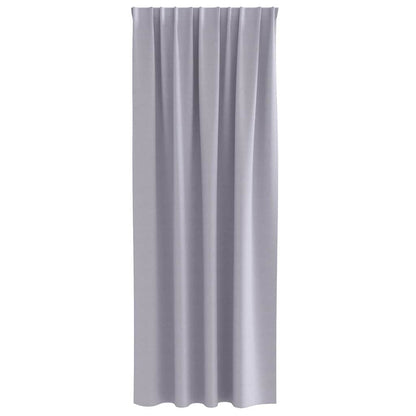 Blackout Curtains with Rings 2 pcs Metal Grey 225 x 140 cm