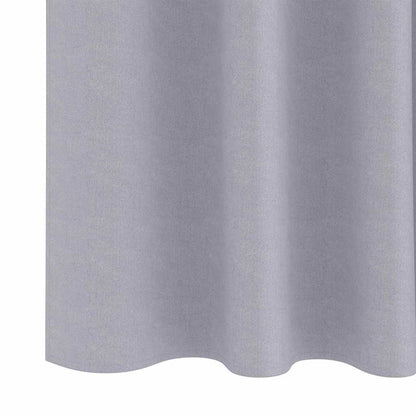Blackout Curtains with Rings 2 pcs Metal Grey 260 x 140 cm