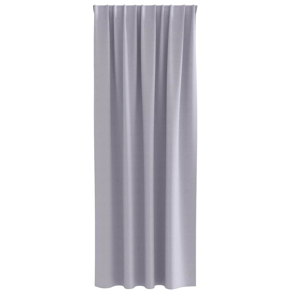 Blackout Curtains with Rings 2 pcs Metal Grey 260 x 140 cm