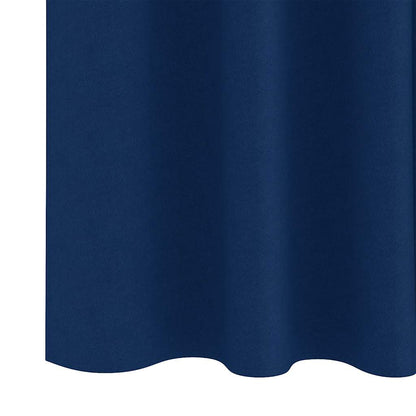 Blackout Curtains with Rings 2 pcs Dark Blue 140 x 140 cm