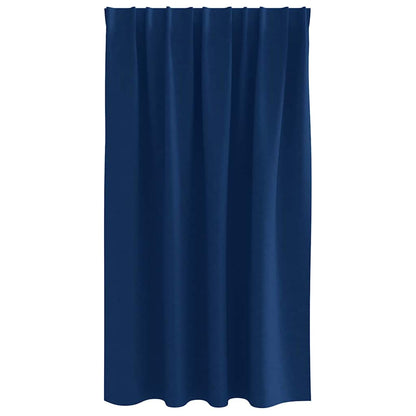 Blackout Curtains with Rings 2 pcs Dark Blue 140 x 140 cm