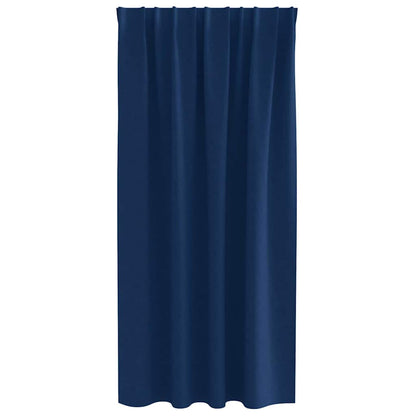 Blackout Curtains with Rings 2 pcs Dark Blue 175 x 140 cm