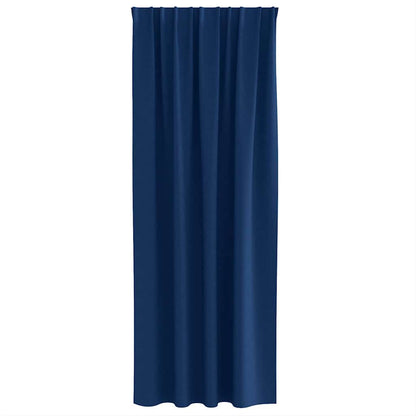 Blackout Curtains with Rings 2 pcs Dark Blue 245 x 140 cm