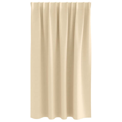 Blackout Curtains with Rings 2 pcs Cream 140 x 140 cm Polyester