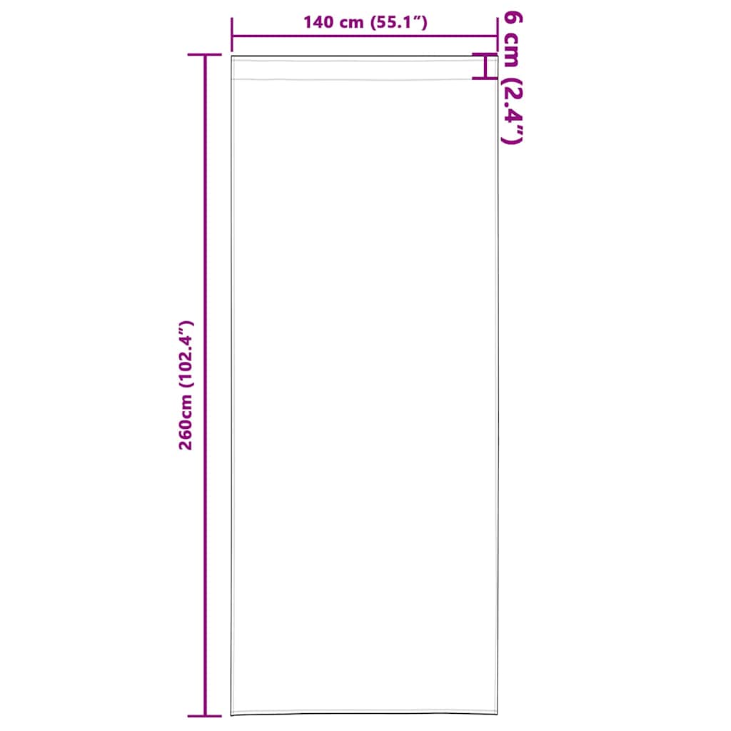 Blackout Curtains with Rings 2 pcs Cream 260 x 140 cm Polyester