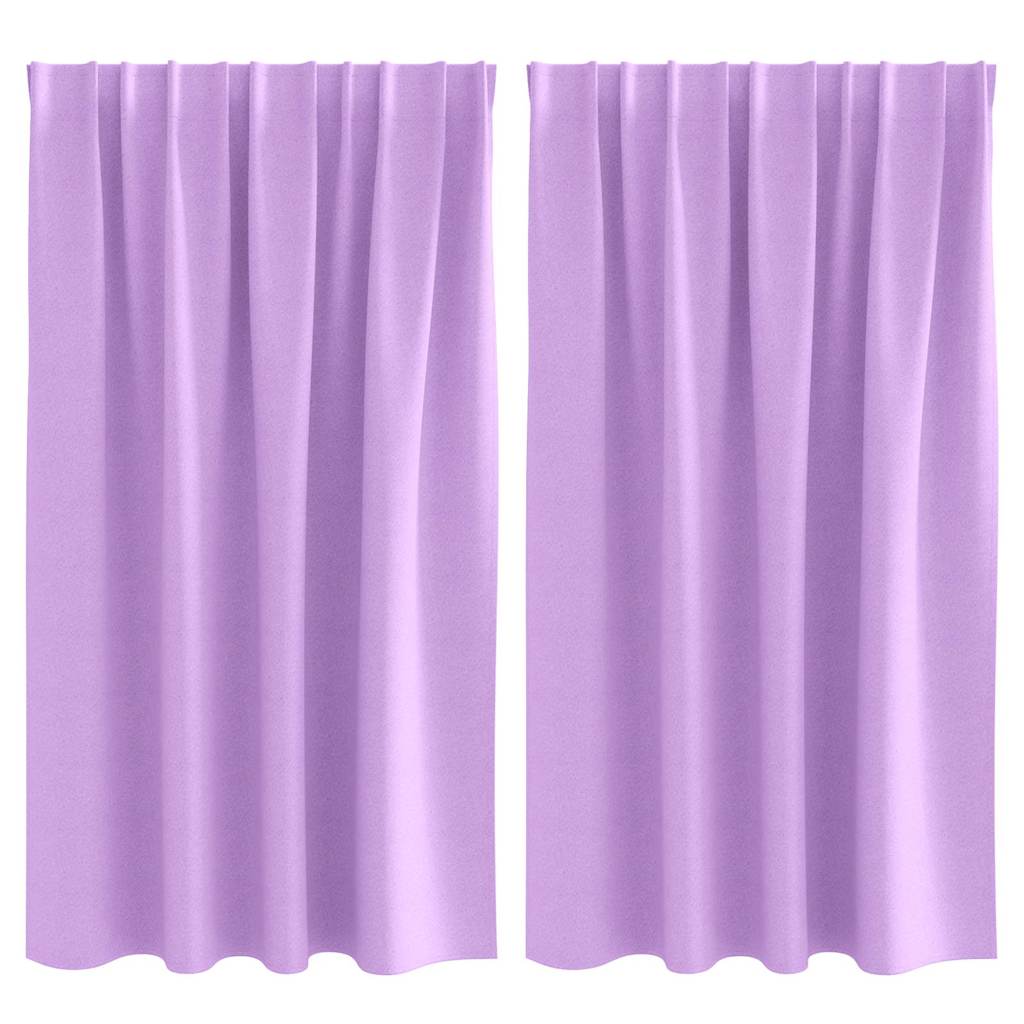 Blackout Curtains with Rings 2 pcs Purple 140 x 140 cm