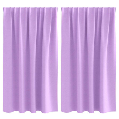 Blackout Curtains with Rings 2 pcs Purple 140 x 140 cm