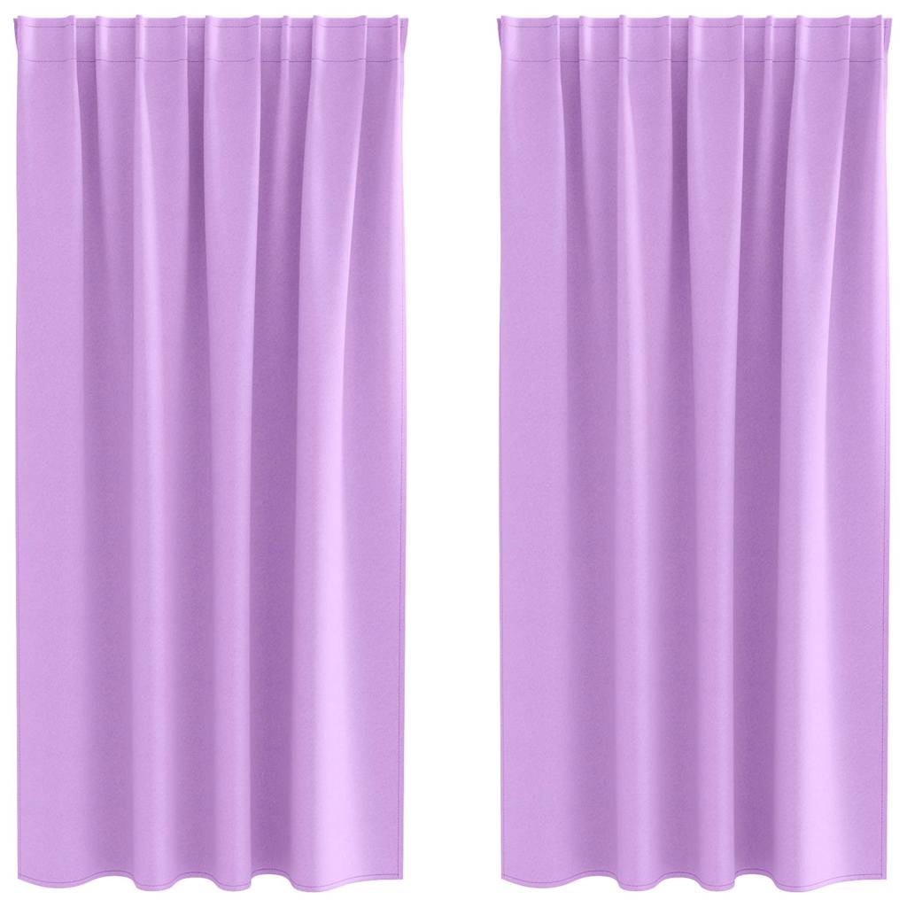 Blackout Curtains with Rings 2 pcs Purple 175 x 140 cm