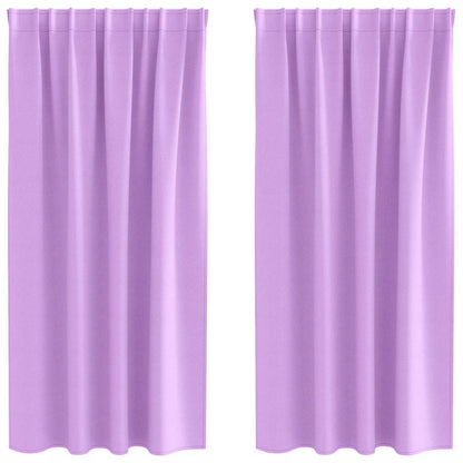 Blackout Curtains with Rings 2 pcs Purple 175 x 140 cm