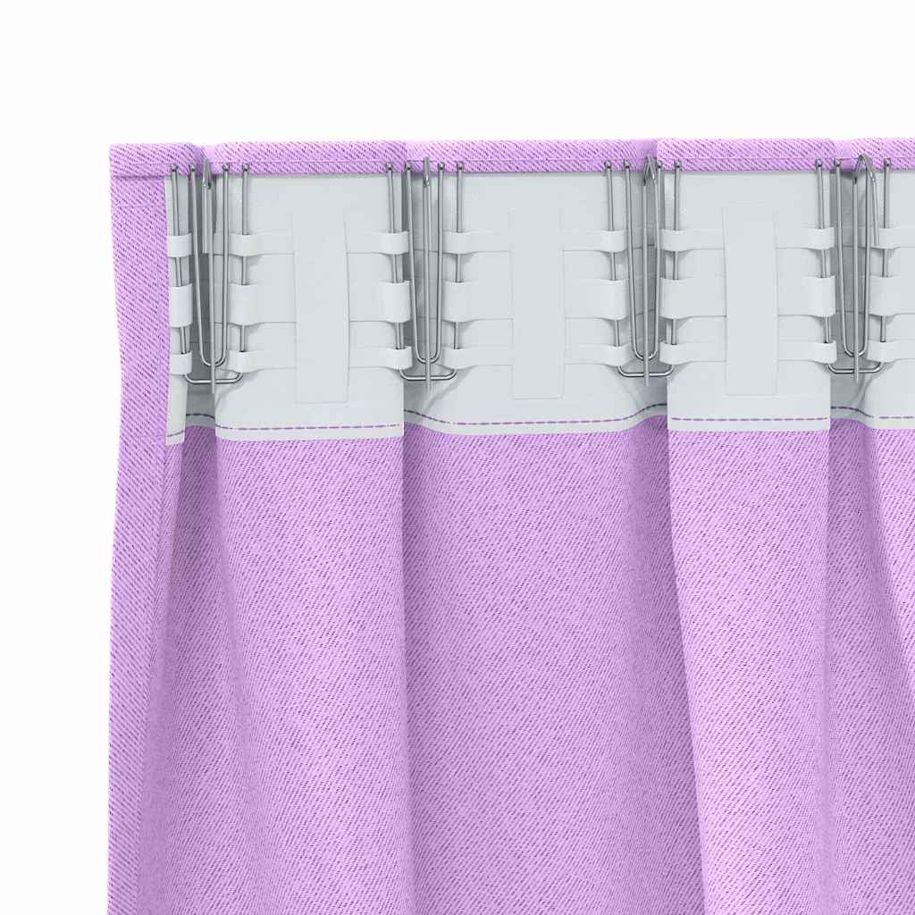 Blackout Curtains with Rings 2 pcs Purple 225 x 140 cm