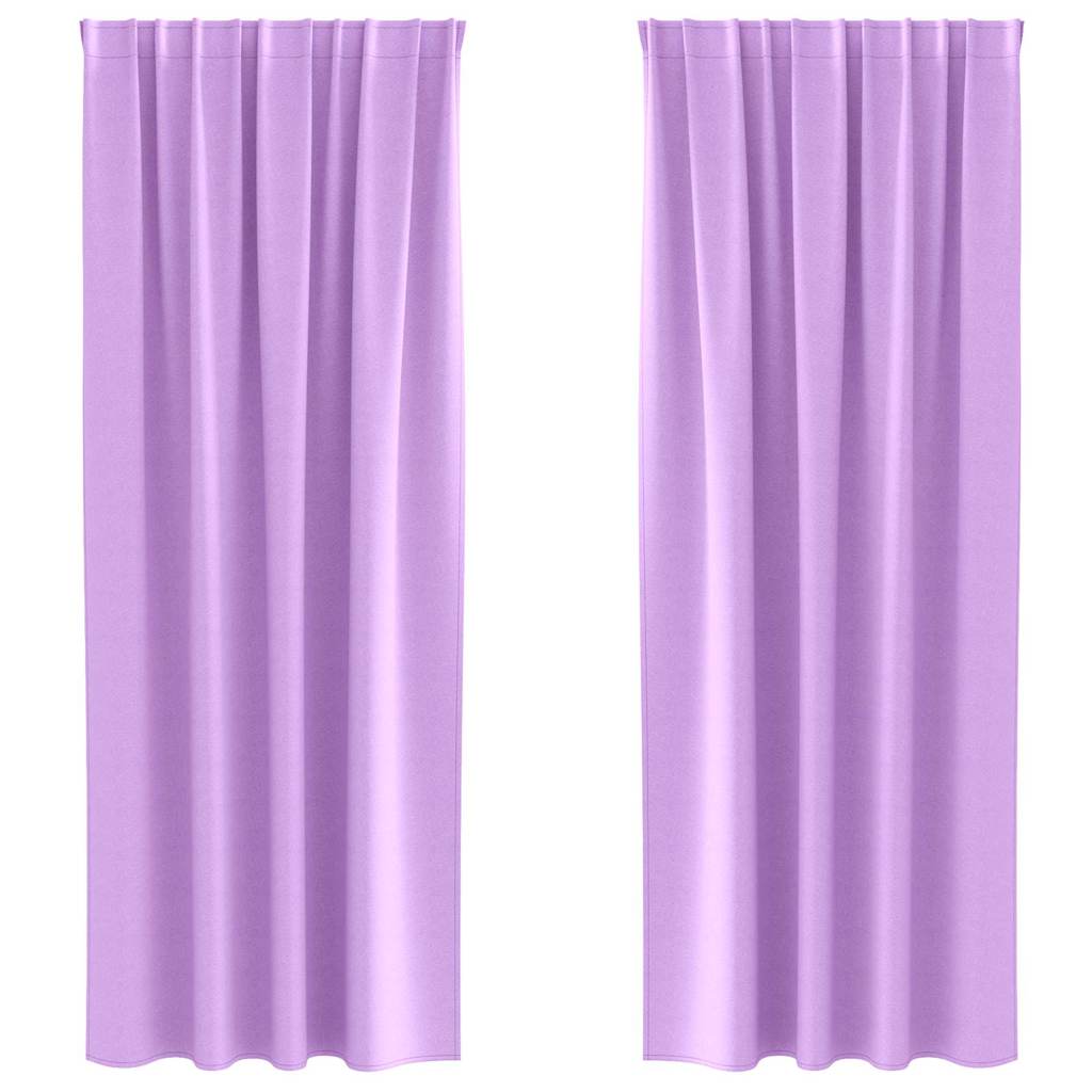 Blackout Curtains with Rings 2 pcs Purple 225 x 140 cm