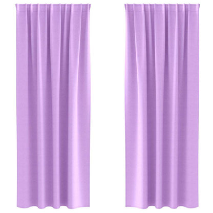 Blackout Curtains with Rings 2 pcs Purple 225 x 140 cm