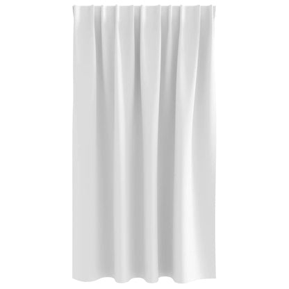 Blackout Curtains with Rings 2 pcs Bright White 140 x 140 cm