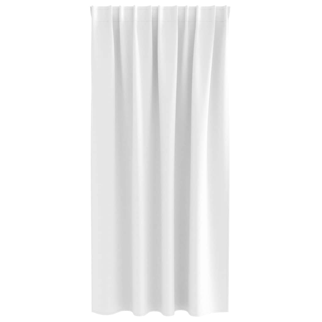 Blackout Curtains with Rings 2 pcs Bright White 175 x 140 cm